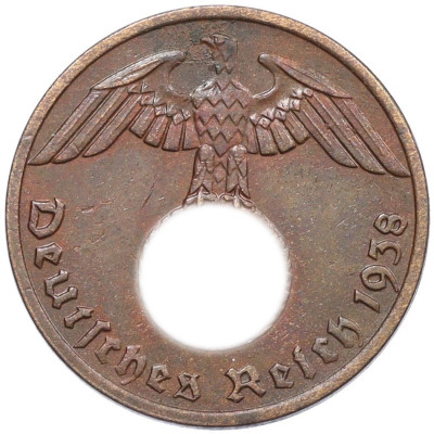 1 рейхспфенниг 1938 года А Германия