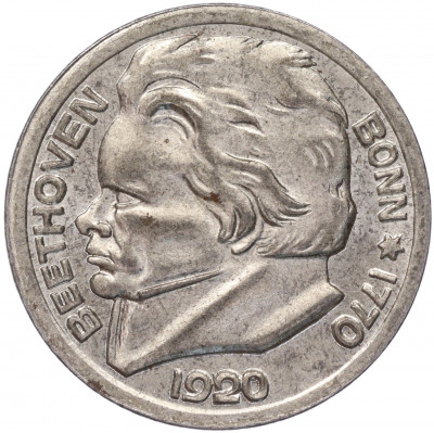 10 пфеннигов 1920 года Германия — город Бонн «Бетховен» (Нотгельд)