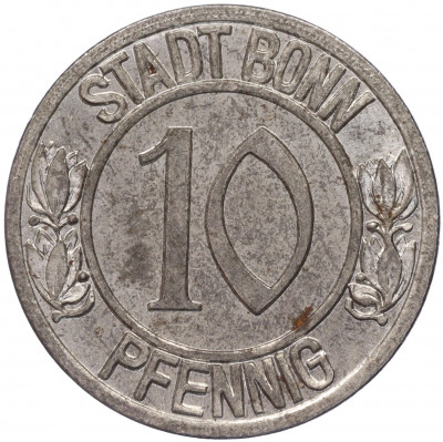 10 пфеннигов 1920 года Германия — город Бонн «Бетховен» (Нотгельд)
