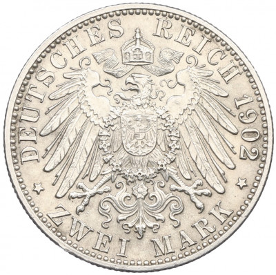 2 марки 1902 года Германия (Баден) «50 лет правлению Фридриха I»