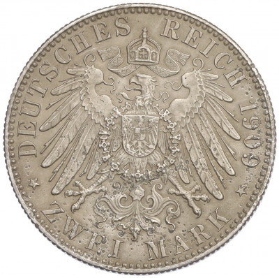 2 марки 1909 года Германия (Саксония) «500 лет Лейпцигскому университету»