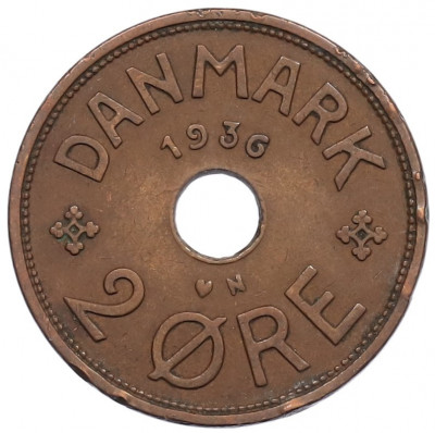 2 эре 1936 года Дания