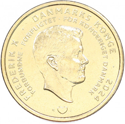 20 крон 2024 года Дания «Отречение королевы Маргрете II от престола»