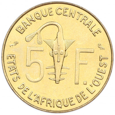 5 франков 1967 года Западная Африка