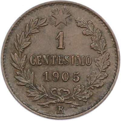 1 чентезимо 1905 года Италия