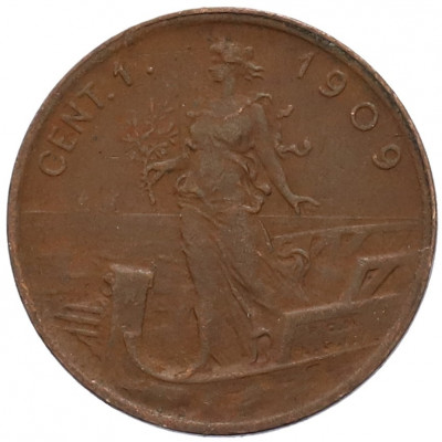 1 чентезимо 1909 года Италия