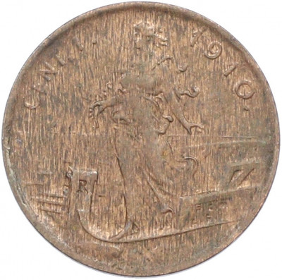 1 чентезимо 1910 года Италия