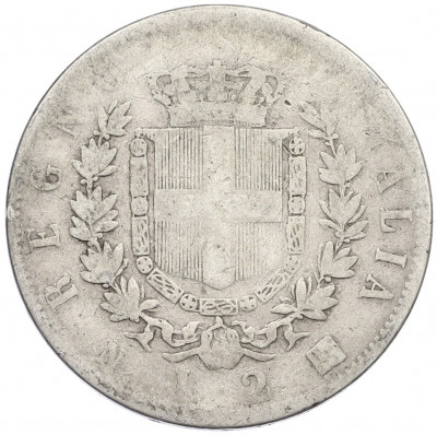 2 лиры 1863 года N Италия