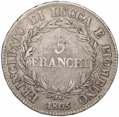 5 франков 1805 года Лукка и Пьомбиньо