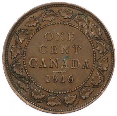 1 цент 1916 года Канада