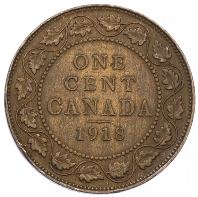 1 цент 1918 года Канада