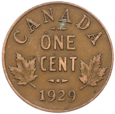 1 цент 1929 года Канада