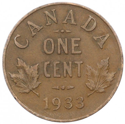 1 цент 1933 года Канада