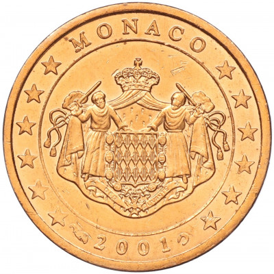 2 евроцента 2001 года Монако