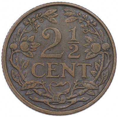 2 1/2 цента 1913 года Нидерланды