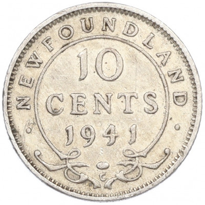 10 центов 1941 года Ньюфаундленд