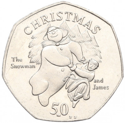 50 пенсов 2003 года Остров Мэн «Рождество»