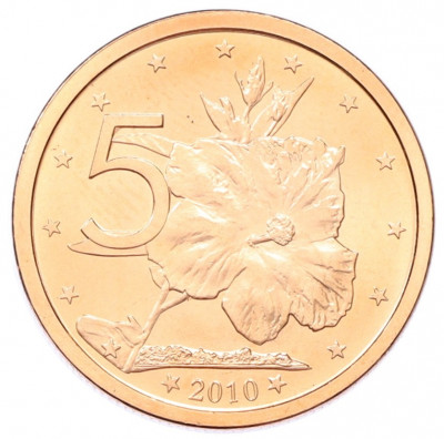 5 центов 2010 года Острова Кука
