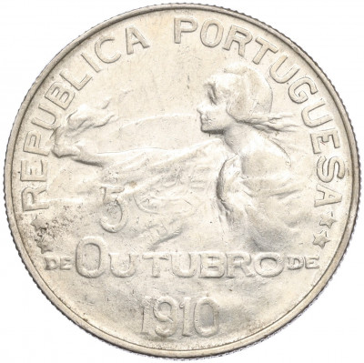 1 эскудо 1910 года Португалия «Основание республики»