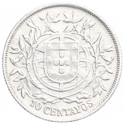 10 сентаво 1915 года Португалия