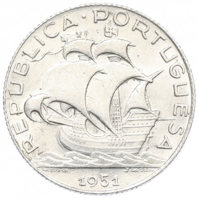 2.50 эскудо 1951 года Португалия