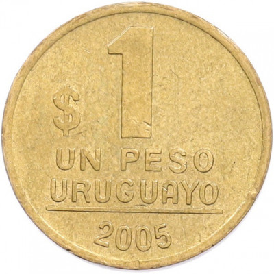 1 песо 2005 года Уругвай