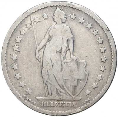 2 франка 1878 года Швейцария