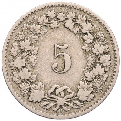 5 раппенов 1881 года Швейцария