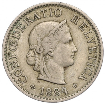 5 раппенов 1884 года Швейцария