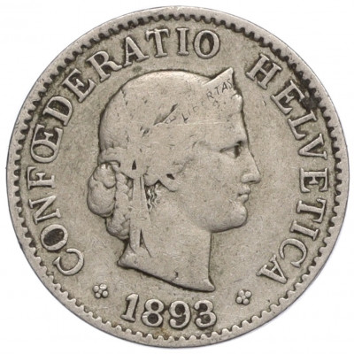 5 раппенов 1893 года Швейцария
