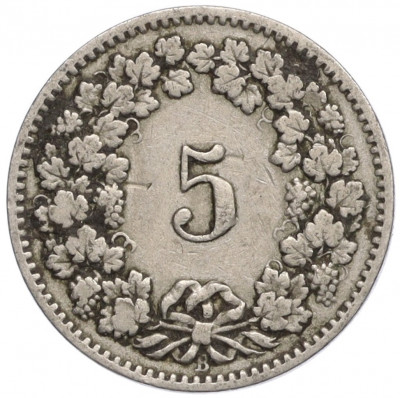 5 раппенов 1893 года Швейцария