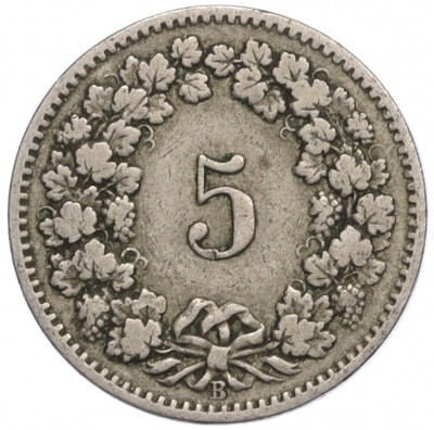 5 раппенов 1895 года Швейцария