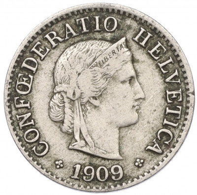 5 раппенов 1909 года Швейцария