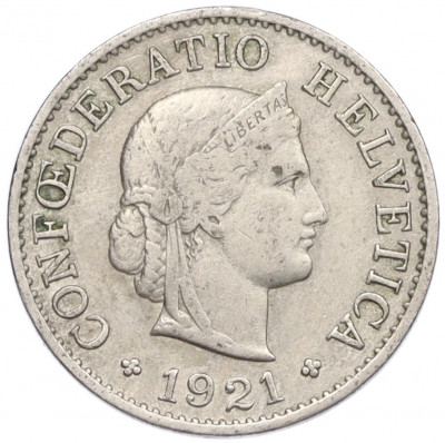 5 раппенов 1921 года Швейцария