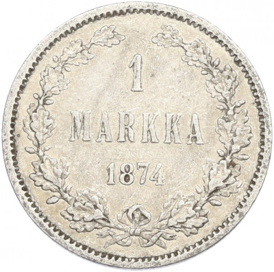 1 марка 1874 года Русская Финляндия