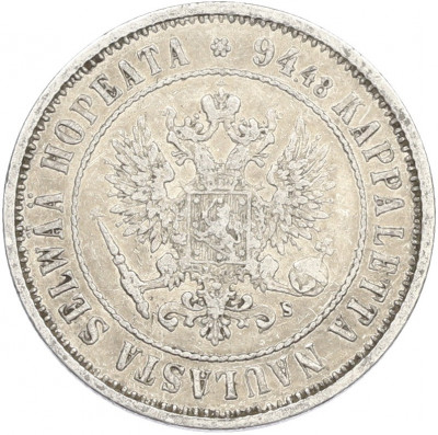 1 марка 1874 года Русская Финляндия