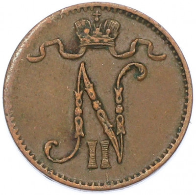 1 пенни 1909 года Русская Финляндия