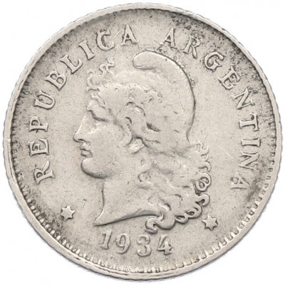 10 сентаво 1934 года Аргентина