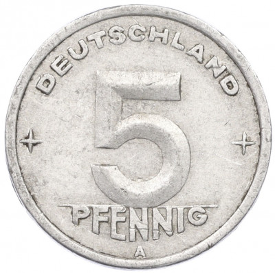 5 пфеннигов 1949 года A Восточная Германия (ГДР)