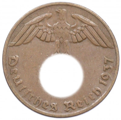 1 рейхспфенниг 1937 года A Германия