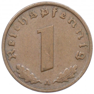 1 рейхспфенниг 1937 года A Германия