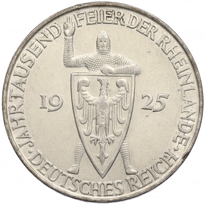 5 рейхсмарок 1925 года D Германия «Тысячелетие Рейнланда»