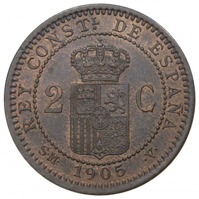 2 сентимо 1905 года Испания