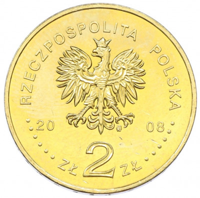 2 злотых 2008 года Польша «10 лет со дня смерти Збигнева Херберта»