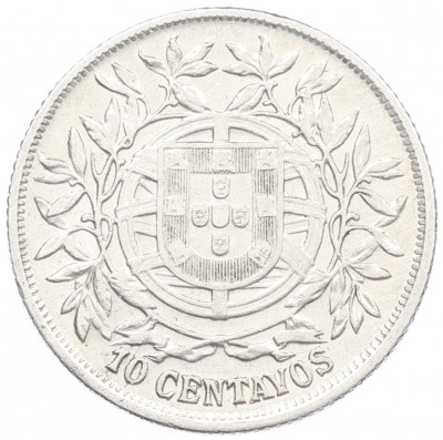 10 сентаво 1915 года Португалия