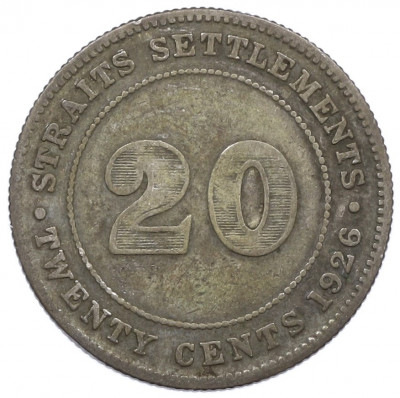 20 центов 1926 года Стрейтс Сетлментс