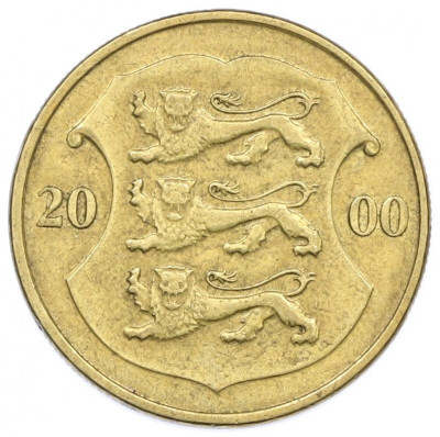 1 крона 2000 года Эстония