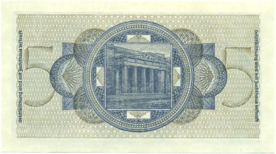 5 рейхсмарок 1940 года Германия (Для окупированных территорий)