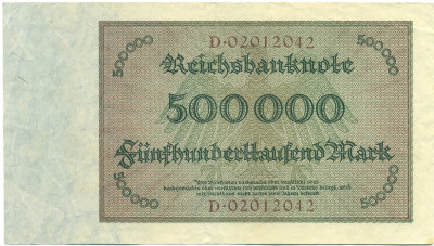 500000 марок 1923 года Германия