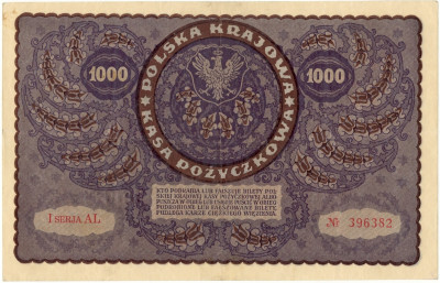 1000 марок 1919 года Польша